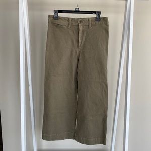 Olive Madewell Wide Leg Crop Jeans